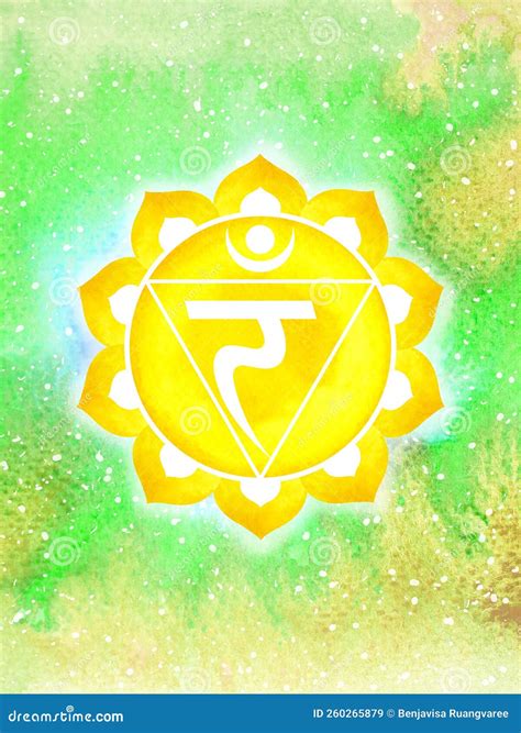 Manipura Plexus Solar Chakra Color Amarillo S Mbolo Icono Reiki Mente