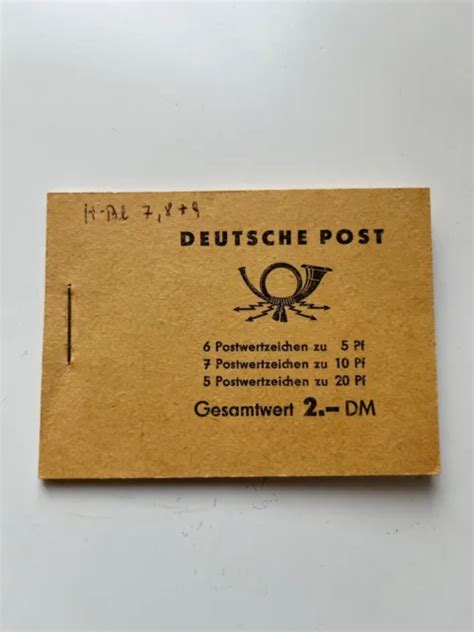 DEUTSCHE POST MARKENHEFTCHEN DDR vollständig H Blatt 7 9 postfrisch EUR