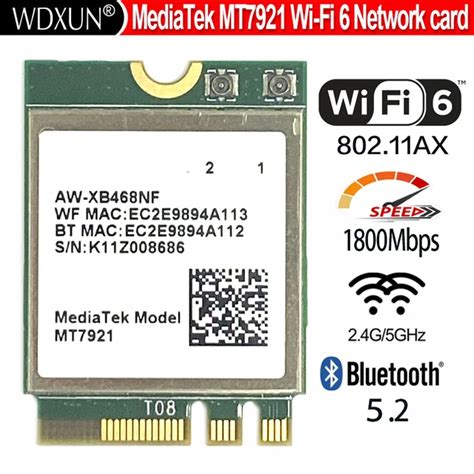 MediaTek Wi-Fi 6E MT7922 Wireless LAN Card 5G Wifi Blutooth, 40% OFF