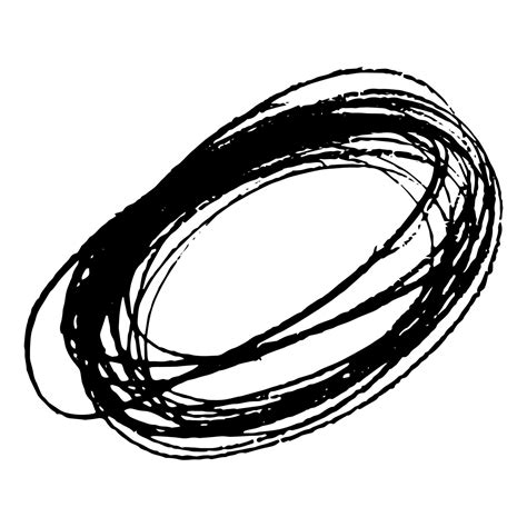 Sketch Scribble Smear Ellipse Shape Hand Drawn Pencil Scribble Vector