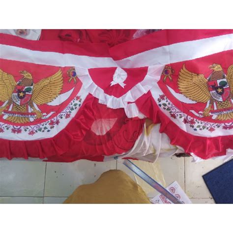 Jual Umbul Umbul Bendera Gelombang Resplang Merah Putih Meter