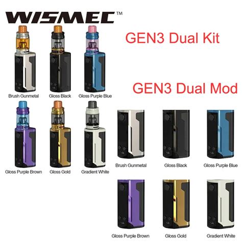 Original WISMEC Reuleaux RX GEN3 Dual Mod Or Kit 230W 5 8ml Gnome King