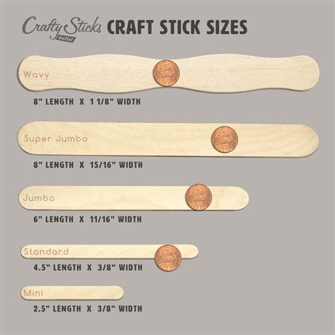 Wooden Craft Sticks In Many Sizes And Colors Free Shipping