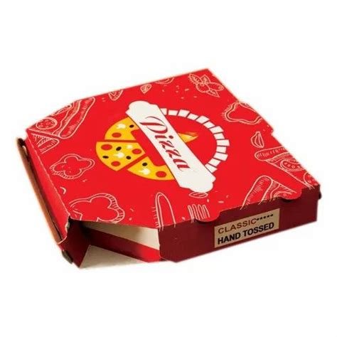 Multicolor Bio Degradable Printed Corrugated Paper Pizza Box At Rs