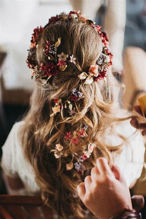 Bridal Hairstyles Half Up Flowers