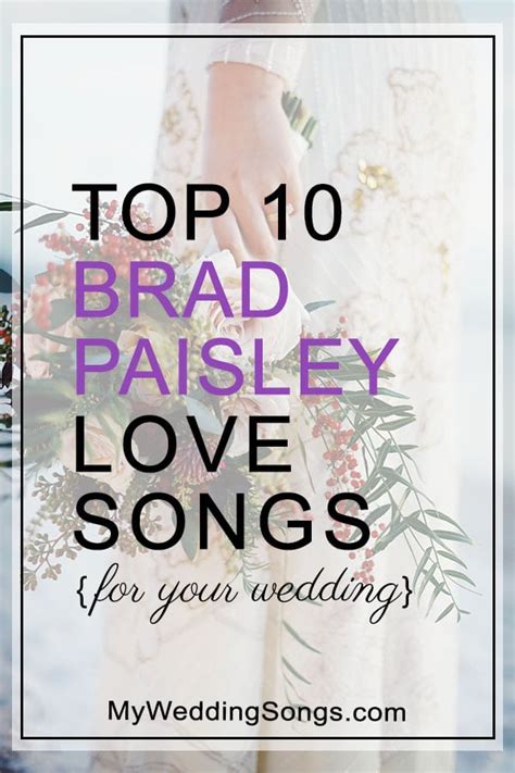 Brad Paisley Love Songs & Big Hits For Your Wedding