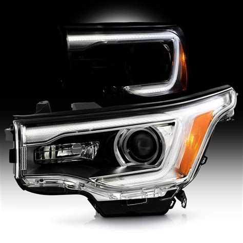 Gmc Acadia W Led Drl Chrome Halogen Headlight Driver Side