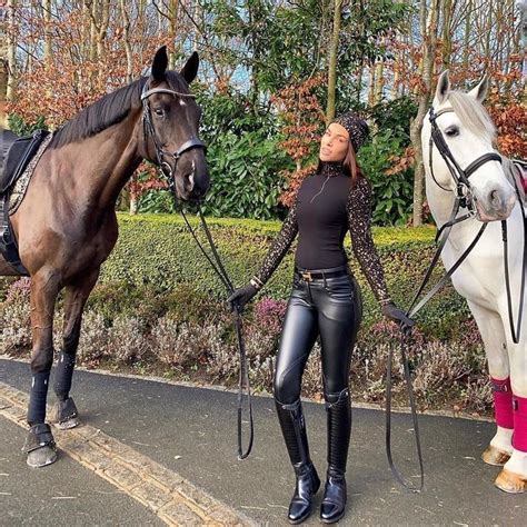 Lederlady In Equestrian Outfits Leather Boots Outfit