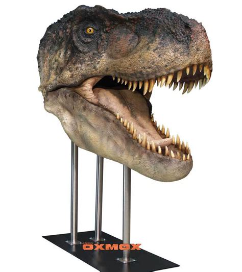 Jurassic Park T Rex Head Life Size Statue Oxmox Muckle T Rex Head