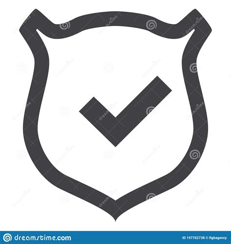 Shield Icon In Trendy Flat Style Isolated Shield With A Checkmark In The Middle Protection Icon