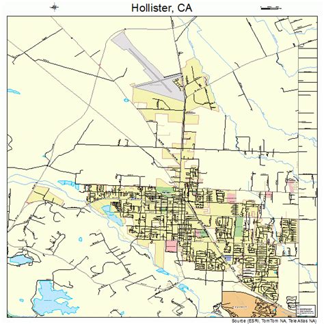 Hollister California Street Map 0634120