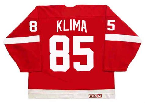 Petr Klima Detroit Red Wings 1987 Ccm Vintage Nhl Throwback Jersey