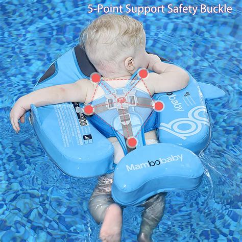 Flotador para bebé con dosel no inflable Mambobaby Flotador de piscina