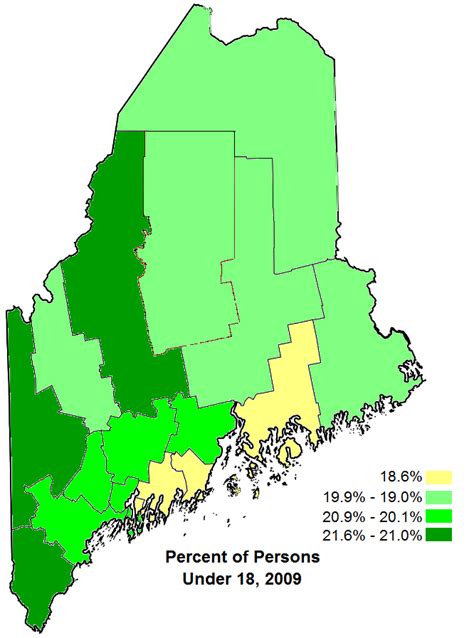 County Differences by Age | Maine: An Encyclopedia