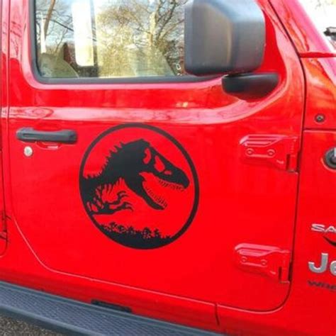 Car Vinyl Decal Dinosaur Decals Trex Decal Car Mirror Etsy