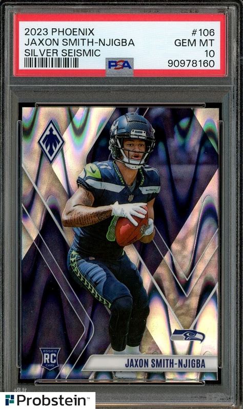 2023 Panini Phoenix Silver Seismic Jaxon Smith Njigba Seahawks RC