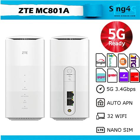 NEW 5G 3 4Gbps Sim Router ZTE MC801A Support All Sim Global Version