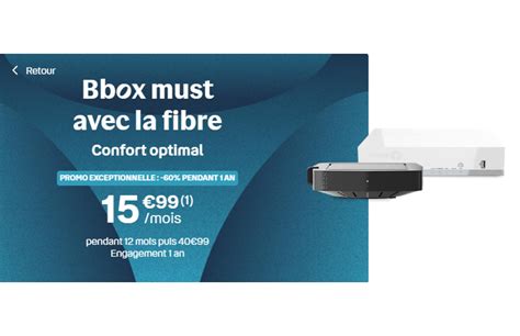 Bouygues Telecom la Bbox must est l offre fibre la moins chère du