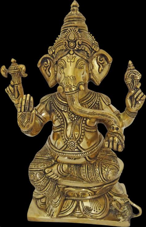 Download Golden Vinayagar Statue | Wallpapers.com