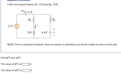 Solved In The Circuit Given Below R1 2 2 And R2 8 N Chegg