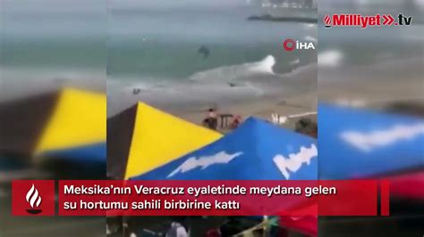 Meksikada su hortumu sahili birbirine kattı Dailymotion Video