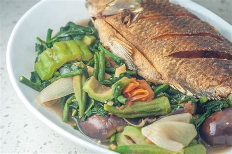 Inabraw Recipe Boiled Vegetables With Fried Fish Steamed Fish