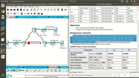 Cisco Packet Tracer Configure And Verify A Site To Site