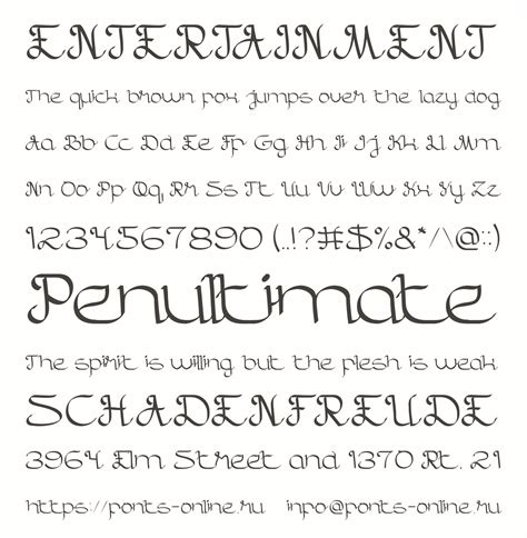 Entertainment Font