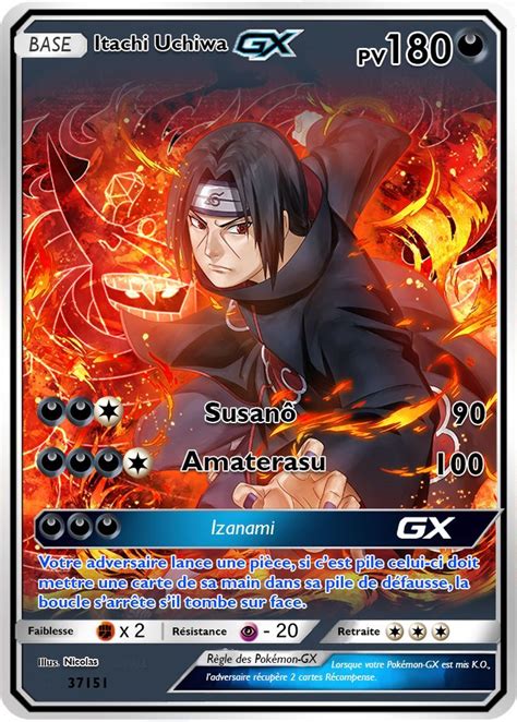 Carte Itachi Imprimer Carte Pokemon Carte Pokemon Pok Mon