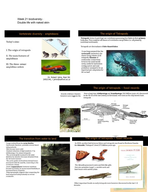 Week Biodiversity Lecture Notes Week Biodiversity Double