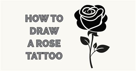 How to Draw a Rose Tattoo - Really Easy Drawing Tutorial