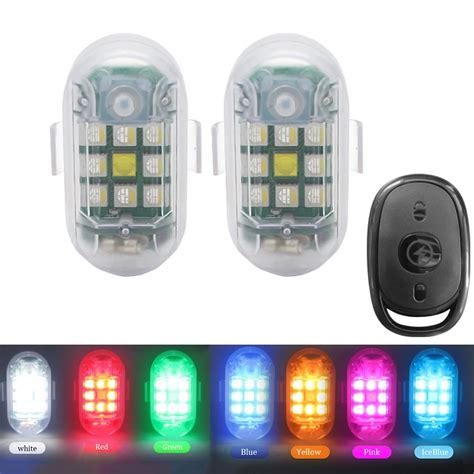 Lumière stroboscopique LED avec télécommande sans fil 2 pièces pour