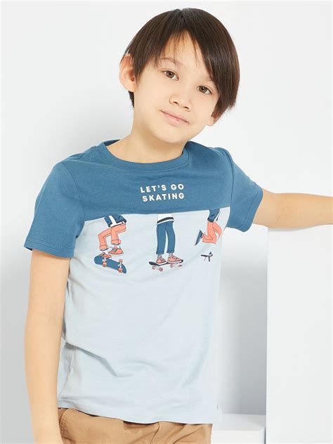 T shirt imprimé skate bleu Kiabi 6 00