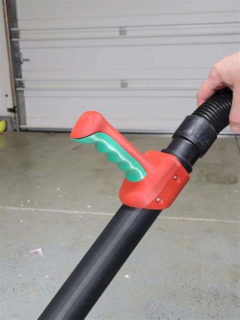 3d Printed Robust Shop Vac Tube Handle Adapterattachment With Rubber Grip Fit To Your Size