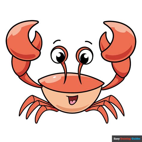 How To Draw An Easy Cartoon Crab Really Easy Drawing Tutorial