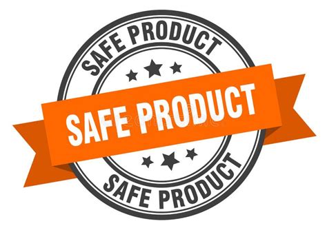 Safe Product Round Ribbon Isolated Label Safe Product Sign Stock Vector Illustration Of Price