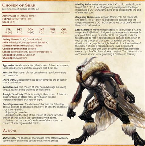 Chosen of Shar, Cibus Berserker [OC] : r/DnD