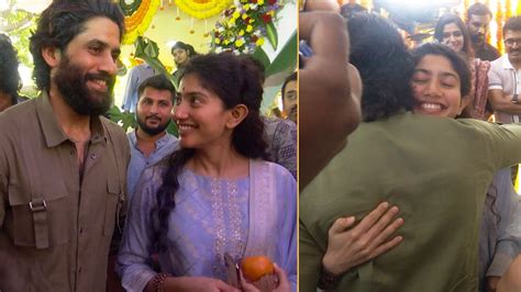 Naga Chaitanya Sai Pallavi Fun Moments Thandel Muhurtham Ceremony