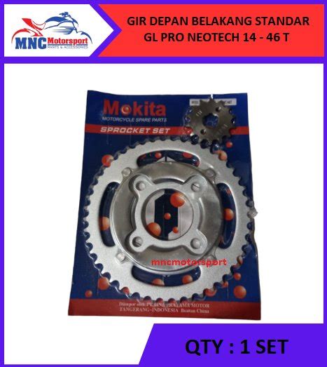 Jual Gear Gir Depan Belakang Gl Pro Max Neotech Pnp Megapro