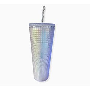 Promo Spring Starbucks Iridescent Unicorn Grid Venti Tumbler Oz