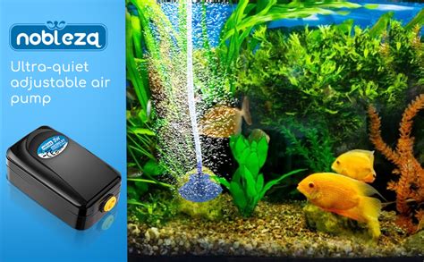 Nobleza 3w Aquarium Double Valve réglable de Pompe à air Ultra