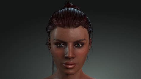 D Model Realistic Female Character Low Poly D Model Naked VR AR Low Poly Rigged CGTrader