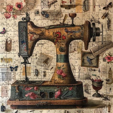 Vintage Sewing Machine Art Print Free Stock Photo Public Domain Pictures