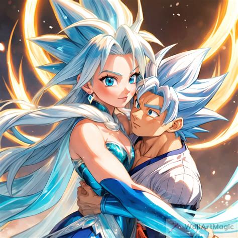 Epic Crossover Goku And Elsa Unite WallArtMagic