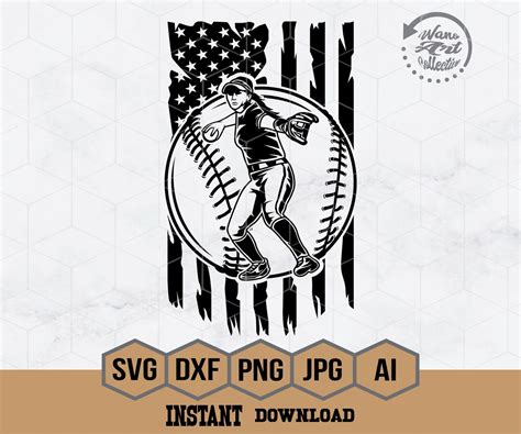 Us Softball Svg Softball Player Svg Pitcher Stencil Sports Mom Cutfile