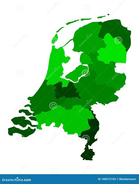 Kaart Van Nederland Vector Illustratie Illustration Of Provincies