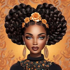 Africa Queen Beautiful Black Girl Magic Melanin Black Woman PNG Afro ...