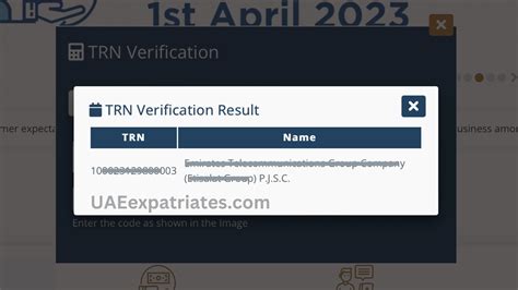 How To Check And Verify Trn Number In Uae Uae Expatriates