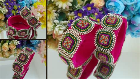 How To Make Magenta Silk Thread Bridal Bangles At Home DIY MeenaKari