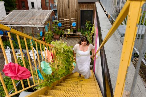 Intimate Rooftop Wedding At Santropol Roulant Esther Gibbons Photography